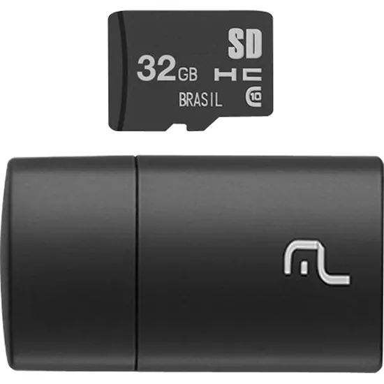Leitor Multilaser USB Com Cartão SD 32GB (67014)
