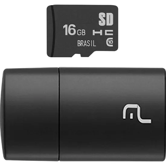Leitor Multilaser USB Com Cartão SD 16GB (67015)