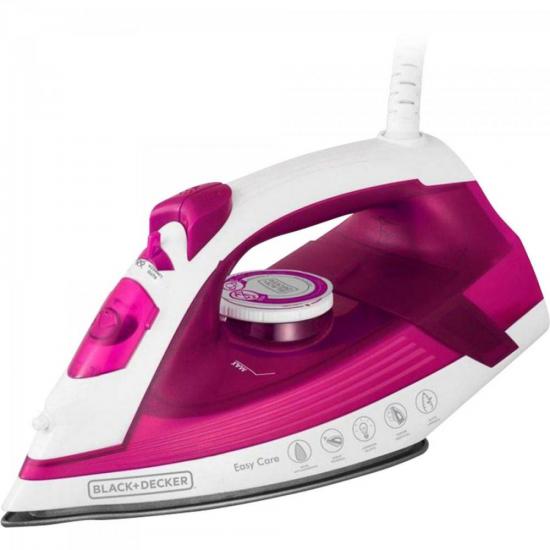 Ferro a Vapor e Seco 1200W 127V Rosa BLACK DECKER por 0,00 à vista no boleto/pix ou parcele em até 1x sem juros. Compre na loja Mundomax!