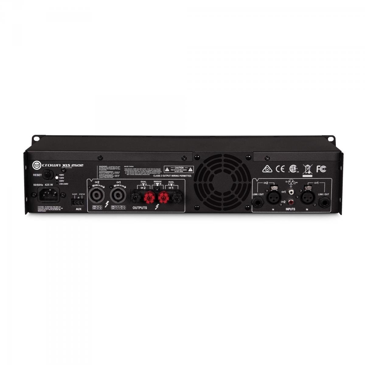 Amplificador Crown 1550W RMS 110V XLS-2502-0 - Mundomax