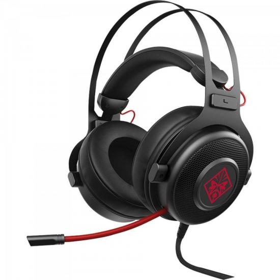 Headset Gamer Omen 800 Preto/Vermelho HP por 0,00 à vista no boleto/pix ou parcele em até 1x sem juros. Compre na loja Mundomax!