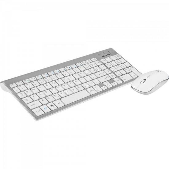 Kit Teclado + Mouse sem Fio K-W510SWH Branco C3TECH por 0,00 à vista no boleto/pix ou parcele em até 1x sem juros. Compre na loja Mundomax!