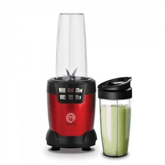 Mini Liquidificador Premium Power Nutri ML3001V 220V Vermelho MASTER por 0,00 à vista no boleto/pix ou parcele em até 1x sem juros. Compre na loja Mundomax!