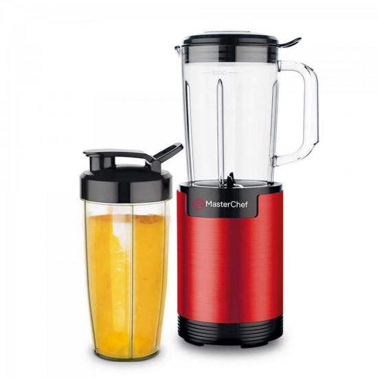 Mini Liquidificador 800W 127V ML2001V Vermelho MASTER CHEF por 212,90 à vista no boleto/pix ou parcele em até 8x sem juros. Compre na loja Mundomax!