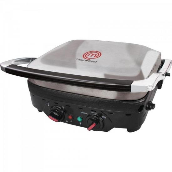 Grill 180º 1500W 127V GR1001I Inox MASTERCHEF por 314,90 à vista no boleto/pix ou parcele em até 10x sem juros. Compre na loja Mundomax!