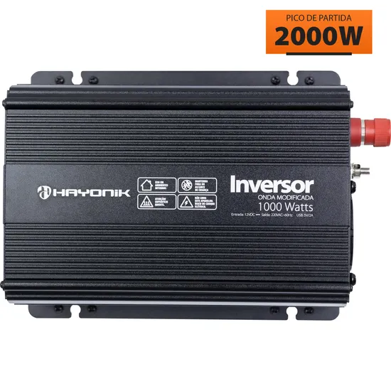 Inversor de Onda Modificada 1000W 12Vdc/220V PW11-9 Off Grid HAYONIK (67219)