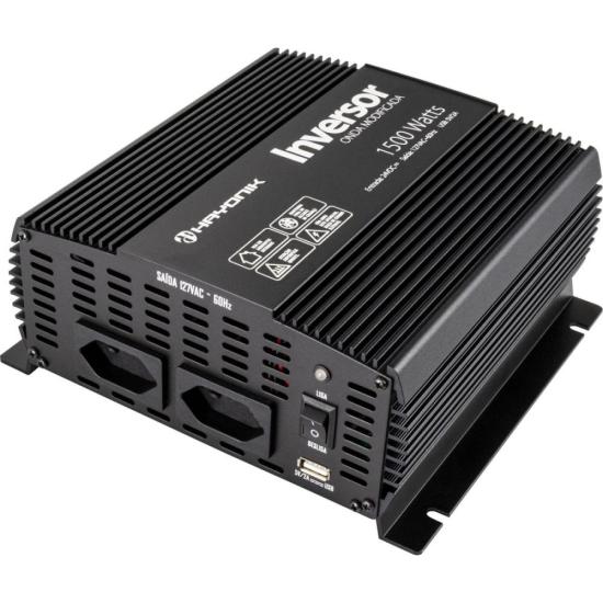 Inversor Automotivo HAYONIK PW12-6 Onda Modificada 1500W 24V/127V por 999,00 à vista no boleto/pix ou parcele em até 10x sem juros. Compre na loja Mundomax!