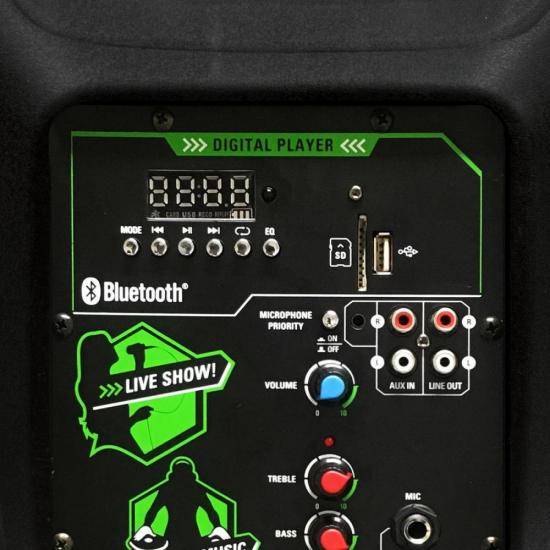 Caixa Acustica Ativa de 15\" em ABS Elevate 115 PRO BASS por 0,00 à vista no boleto/pix ou parcele em até 1x sem juros. Compre na loja Mundomax!