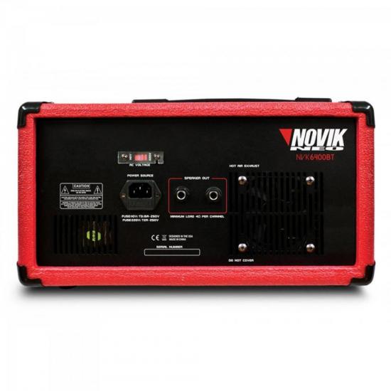 Mesa de Som Amplificado Cabeçote 6400BT Vermelha NOVIK por 1.348,90 à vista no boleto/pix ou parcele em até 12x sem juros. Compre na loja Mundomax!