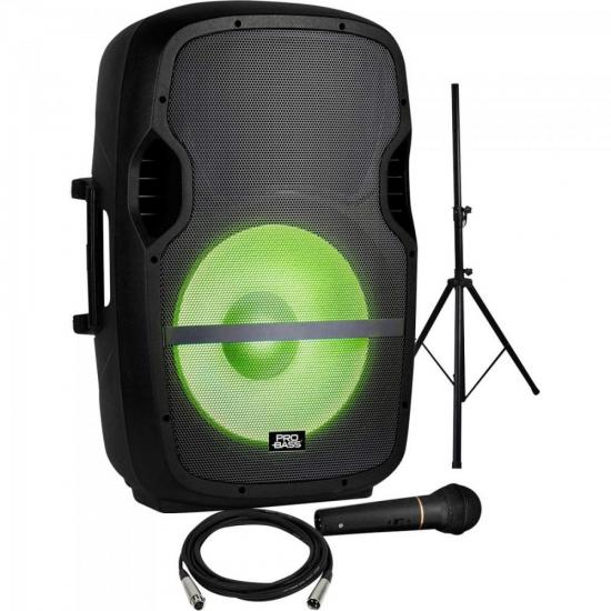 Caixa Acústica Ativa 15\" Pro Bass Elevate SKP por 0,00 à vista no boleto/pix ou parcele em até 1x sem juros. Compre na loja Mundomax!