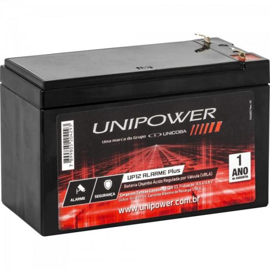 Bateria Selada 12V 5AH UP12 Alarmeplus Preta UNIPOWER por 0,00 à vista no boleto/pix ou parcele em até 1x sem juros. Compre na loja Mundomax!