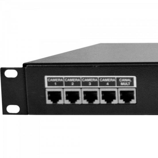 Rack Organizador para CFTV Multi 19\" 8 Canais RJ45 Preto MAX ELETRON por 395,99 à vista no boleto/pix ou parcele em até 10x sem juros. Compre na loja Mundomax!