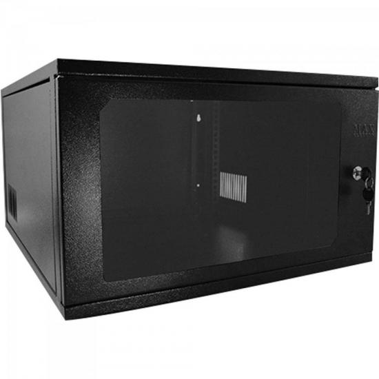 Rack Parede 19\" 6U Linha TI Preto MAX ELETRON por 0,00 à vista no boleto/pix ou parcele em até 1x sem juros. Compre na loja Mundomax!