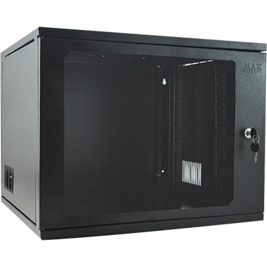 Rack Parede 19\" 8U Linha TI Preto MAX ELETRON por 0,00 à vista no boleto/pix ou parcele em até 1x sem juros. Compre na loja Mundomax!