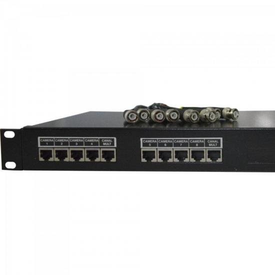 Rack Organizador para CFTV Multi 19\" 8 Canais RJ45 Preto MAX ELETRON por 721,99 à vista no boleto/pix ou parcele em até 10x sem juros. Compre na loja Mundomax!