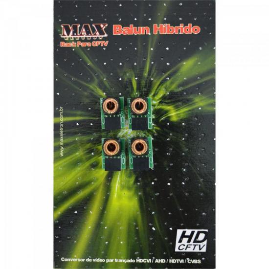 Conversor de Vídeo CFTV com 4 Balun HD Híbrido MAX ELETRON por 44,99 à vista no boleto/pix ou parcele em até 1x sem juros. Compre na loja Mundomax!
