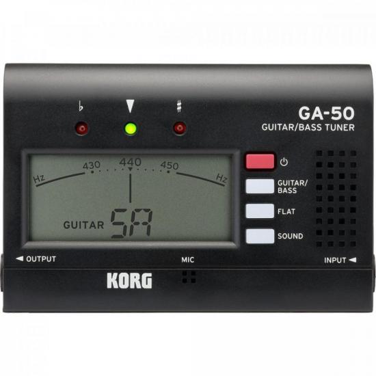 Afinador Para Guitarra e Baixo GA-50 Preto KORG (67439)