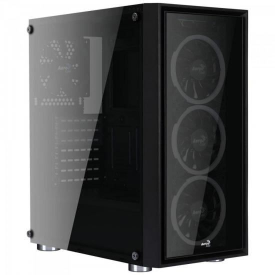 Gabinete Gamer Mid Tower Quartz Revo RGB Preto AEROCOOL por 627,90 à vista no boleto/pix ou parcele em até 10x sem juros. Compre na loja Mundomax!