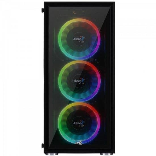 Gabinete Gamer Mid Tower Quartz Revo RGB Preto AEROCOOL por 627,90 à vista no boleto/pix ou parcele em até 10x sem juros. Compre na loja Mundomax!