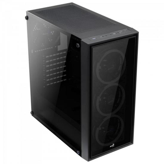 Gabinete Gamer Mid Tower Quartz Revo RGB Preto AEROCOOL por 627,90 à vista no boleto/pix ou parcele em até 10x sem juros. Compre na loja Mundomax!