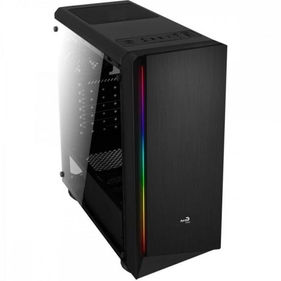 Gabinete Gamer Aerocool Rift Preto RGB Lateral Acrílico por 309,99 à vista no boleto/pix ou parcele em até 10x sem juros. Compre na loja Mundomax!