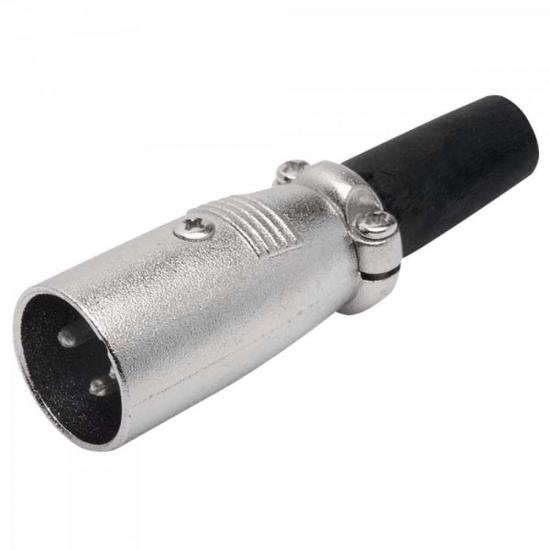 Conector Plug Macho com Prensa e Cabo Metal XLR Níquel MXT por 0,00 à vista no boleto/pix ou parcele em até 1x sem juros. Compre na loja Mundomax!