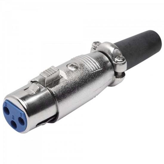 Plug Cannon Fêmea com Prensa XLR Cromado MXT por 0,00 à vista no boleto/pix ou parcele em até 1x sem juros. Compre na loja Mundomax!