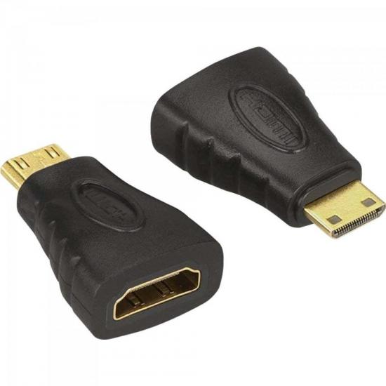 Adaptador HDMI Fêmea para Mini HDMI Macho MXT por 0,00 à vista no boleto/pix ou parcele em até 1x sem juros. Compre na loja Mundomax!