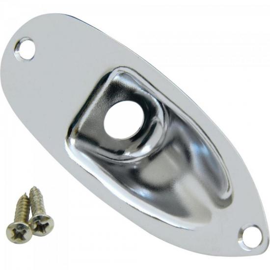 Jack Plate para Stratocaster FENDER Chrome por 59,90 à vista no boleto/pix ou parcele em até 2x sem juros. Compre na loja Mundomax!