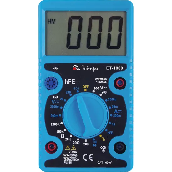 Multimetro Digital Minipa ET-1000 Azul (67637)