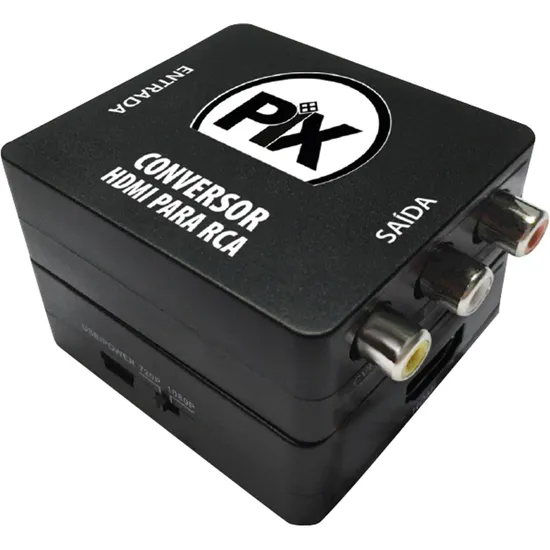 Conversor HDMI Para RCA Preto Pix (67638)