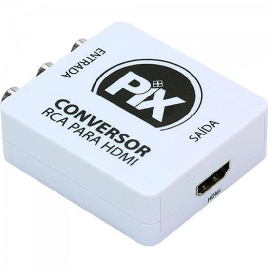 Conversor RCA para HDMI Branco PIX por 0,00 à vista no boleto/pix ou parcele em até 1x sem juros. Compre na loja Mundomax!