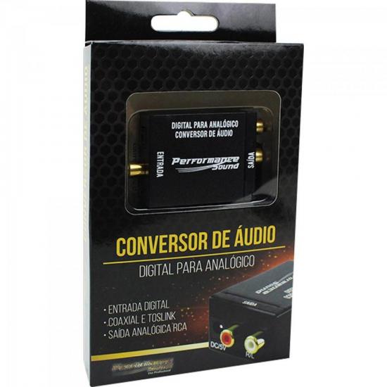 Conversor de Áudio Digital para Analógico PA SOUND por 0,00 à vista no boleto/pix ou parcele em até 1x sem juros. Compre na loja Mundomax!