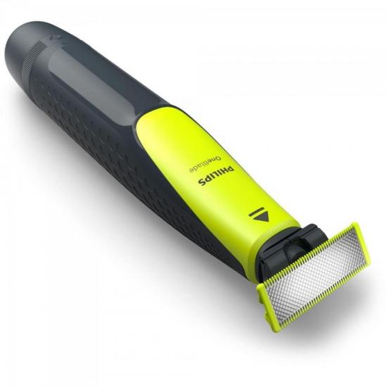 Aparador de Pêlos Bivolt OneBlade QP2510/10 Cinza/Verde PHILIPS por 0,00 à vista no boleto/pix ou parcele em até 1x sem juros. Compre na loja Mundomax!