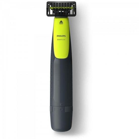Aparador de Pêlos Bivolt OneBlade QP2510/10 Cinza/Verde PHILIPS por 0,00 à vista no boleto/pix ou parcele em até 1x sem juros. Compre na loja Mundomax!