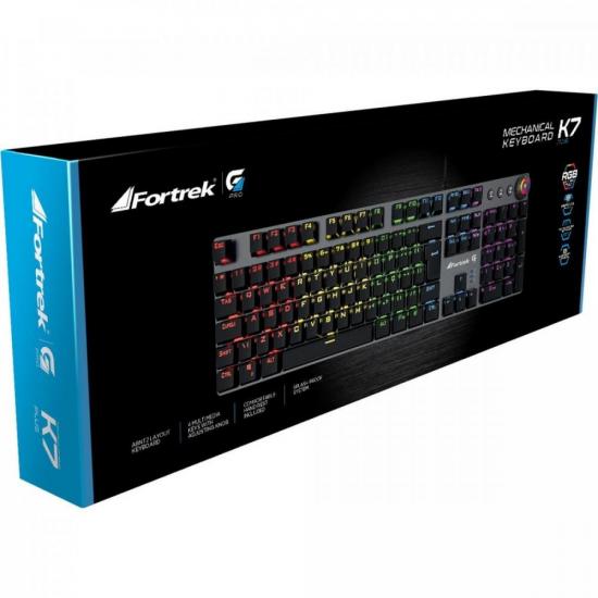 Teclado Gamer Mecânico Fortrek K7 Plus RGB por 275,00 à vista no boleto/pix ou parcele em até 10x sem juros. Compre na loja Mundomax!