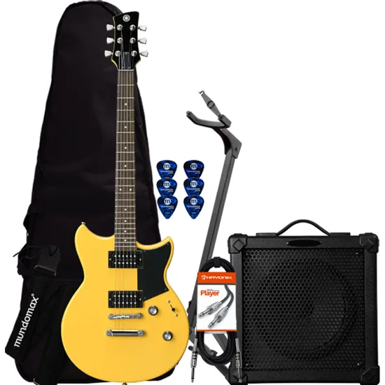 Kit Guitarra YAMAHA Revstar RS320Y Amarela + Cubo + Acessórios (67713)