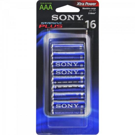 Pilha Alcalina AAA NC AM4-B16D SONY por 33,90 à vista no boleto/pix ou parcele em até 1x sem juros. Compre na loja Mundomax!