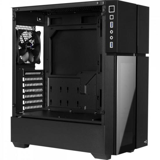 Gabinete Gamer Aerocool Playa Preto RGB Lateral Vidro por 474,00 à vista no boleto/pix ou parcele em até 10x sem juros. Compre na loja Mundomax!