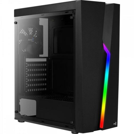 Gabinete Gamer Aerocool Bolt Preto RGB Lateral Acrílico por 389,00 à vista no boleto/pix ou parcele em até 10x sem juros. Compre na loja Mundomax!