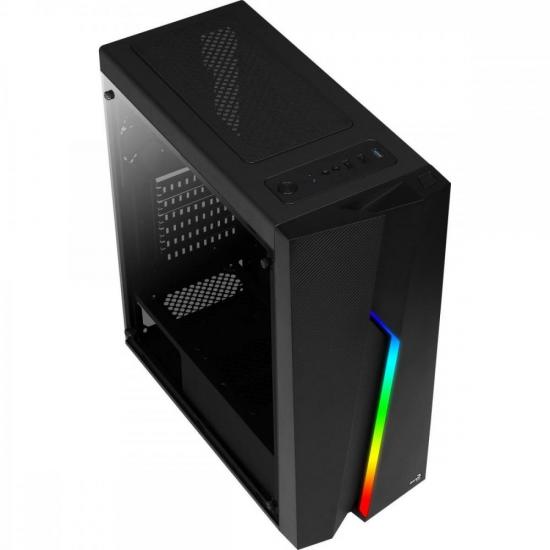 Gabinete Gamer Aerocool Bolt Preto RGB Lateral Acrílico por 389,00 à vista no boleto/pix ou parcele em até 10x sem juros. Compre na loja Mundomax!