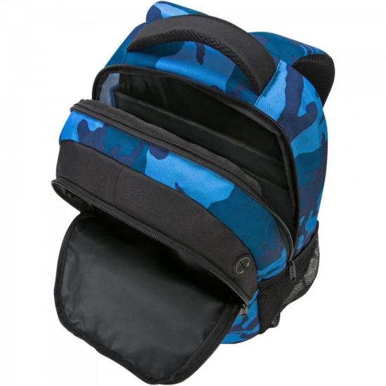 Kit Camo Mochila + Estojo + Bolsa Térmica + Sacochila BUS89102 Azul por 0,00 à vista no boleto/pix ou parcele em até 1x sem juros. Compre na loja Mundomax!