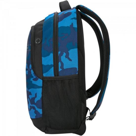 Kit Camo Mochila + Estojo + Bolsa Térmica + Sacochila BUS89102 Azul por 0,00 à vista no boleto/pix ou parcele em até 1x sem juros. Compre na loja Mundomax!