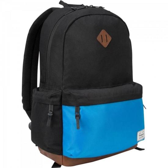 Mochila para Notebook 15.6\" Strata II TSB936 Preto e Azul TARGUS por 167,90 à vista no boleto/pix ou parcele em até 6x sem juros. Compre na loja Mundomax!