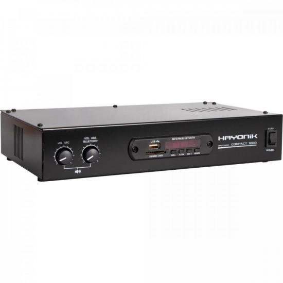Amplificador Hayonik Compact 1000 80W RMS Com Bluetooth por 734,00 à vista no boleto/pix ou parcele em até 10x sem juros. Compre na loja Mundomax!