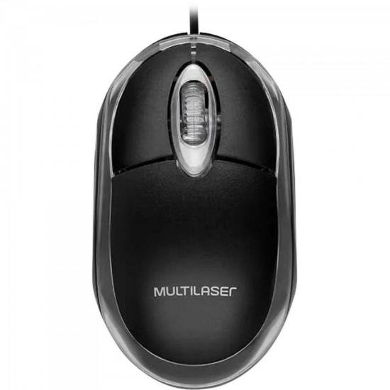 Mouse Óptico USB MO007 Preto MULTILASER por 0,00 à vista no boleto/pix ou parcele em até 1x sem juros. Compre na loja Mundomax!