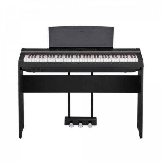 Kit Piano Digital YAMAHA P121B Preto + Acessórios (68171)