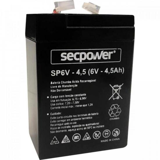 Bateria Selada 6V/4.5A SECPOWER por 45,90 à vista no boleto/pix ou parcele em até 1x sem juros. Compre na loja Mundomax!