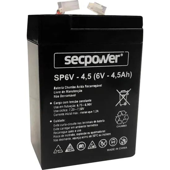 Bateria Selada 6V/4.5A SECPOWER (68310)