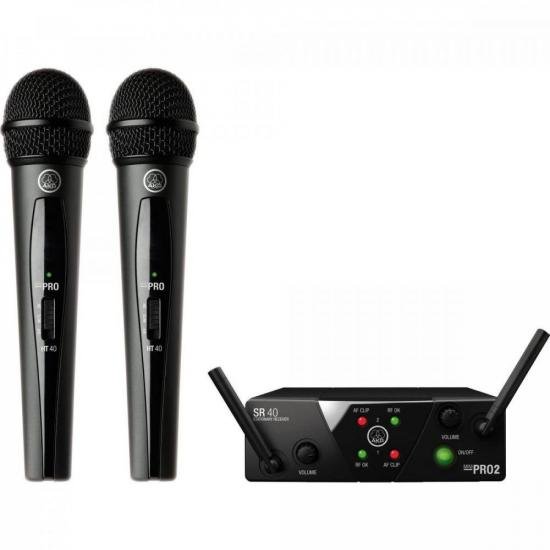 Sistema de Microfone Wireless 2 Batões US25 B/D AKG (68338)